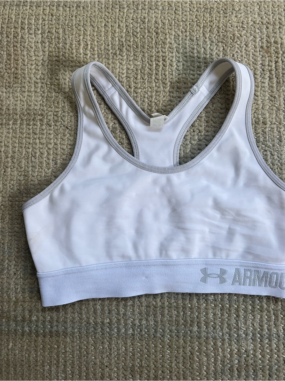 Under Armour White Sports Bra - Women's Swim